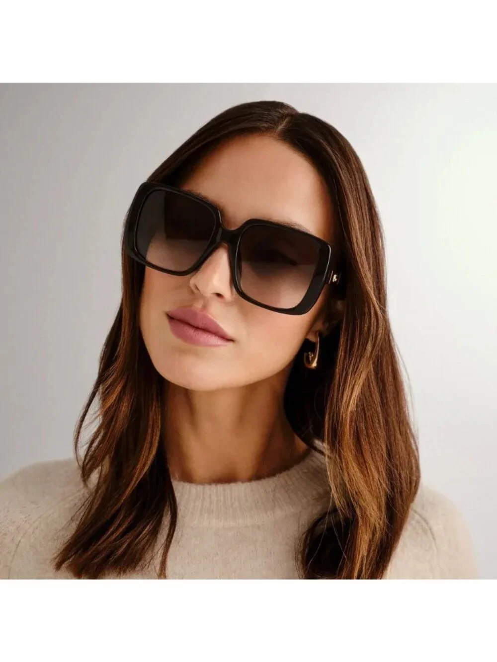 New Gucci Havana Brown Square Women Sunglasses GG0632SA 002